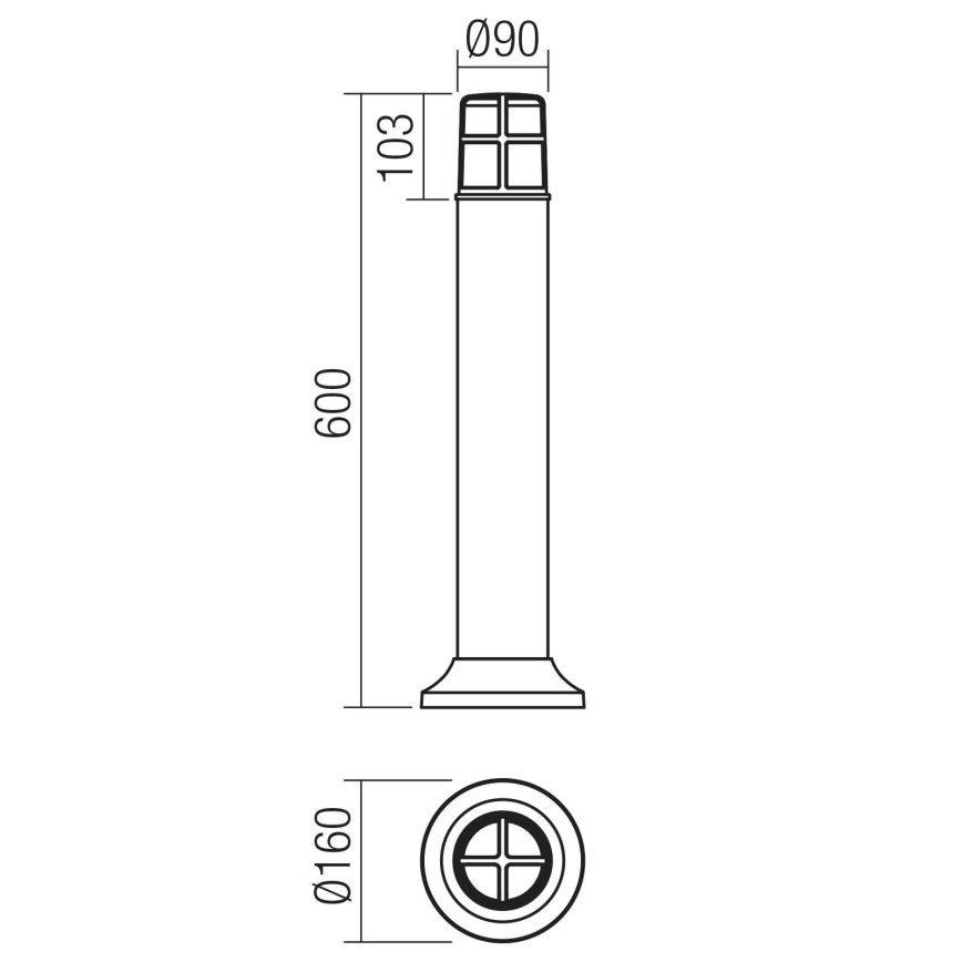 Redo 90246 - Уличная лампа TRITON 1xE27/28W/230V IP54 черный