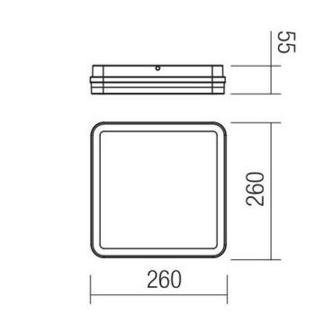 Redo 90292 - Вуличний світлодіодний стельовий світильник з датчиком ISOLA LED/24W/230V 3000/4000/6500K IP54