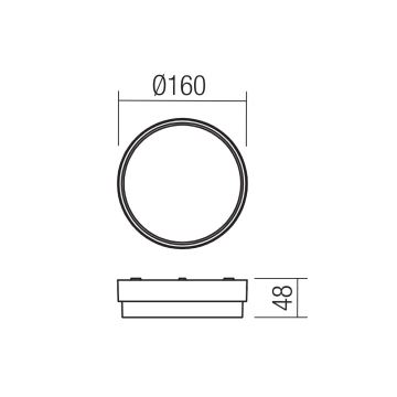 Redo 90516 - Уличный светодиодный настенный светильник URANIA LED/10W/230V IP65 антрацит