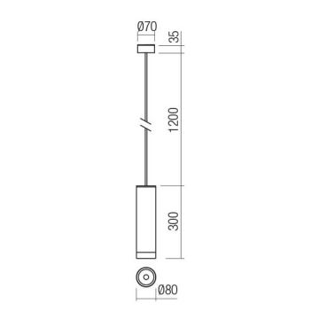 Redo 90571 - Вуличний світлодіодний підвісний світильник KLOU LED/9W/230V IP54 антрацит