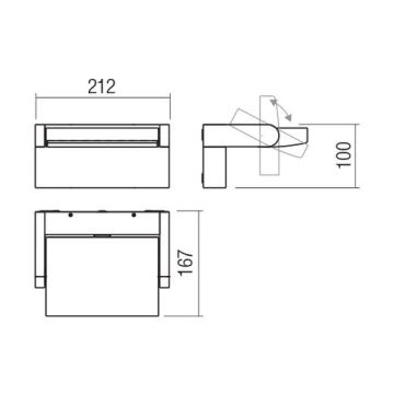 Redo 90584 - Уличный светодиодный настенный светильник FLIP LED/20W/230V CRI 90 3000K IP54 антрацит