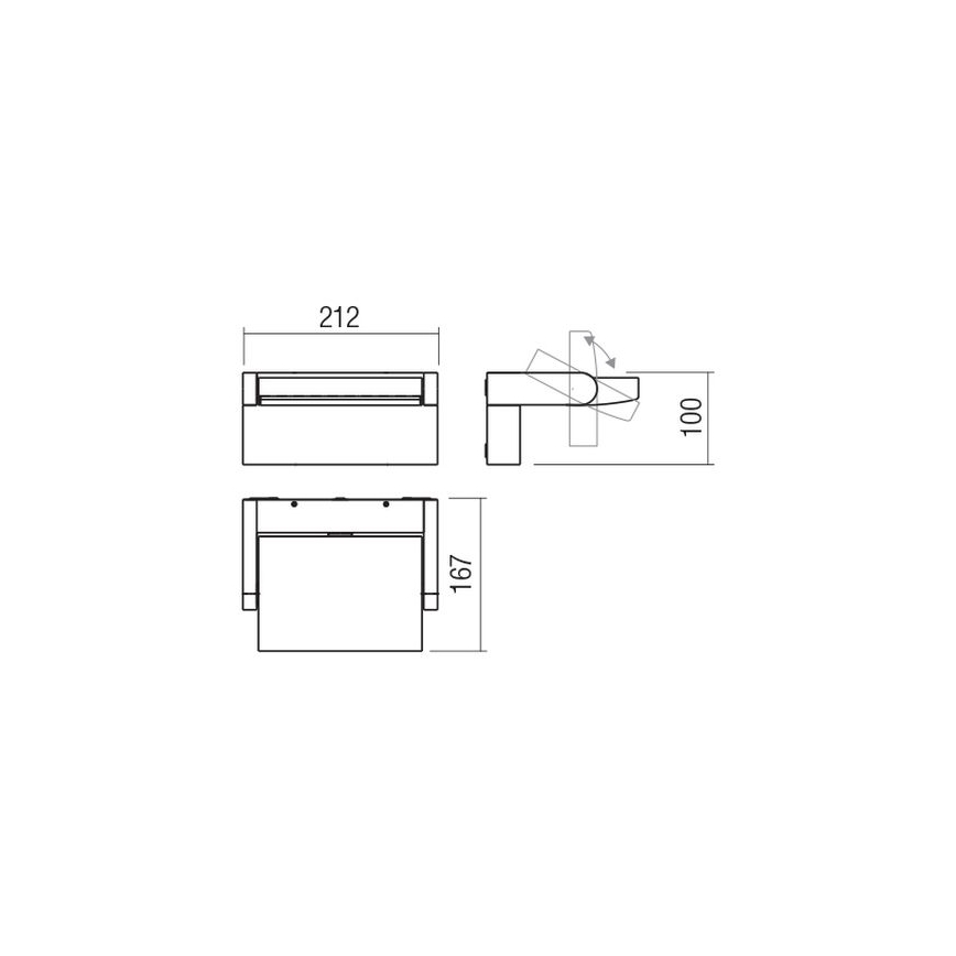 Redo 90584 - Уличный светодиодный настенный светильник FLIP LED/20W/230V CRI 90 3000K IP54 антрацит