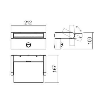 Redo 90587 - Уличный светодиодный настенный светильник с датчиком FLIP LED/20W/230V CRI 90 3000K IP54 антрацит