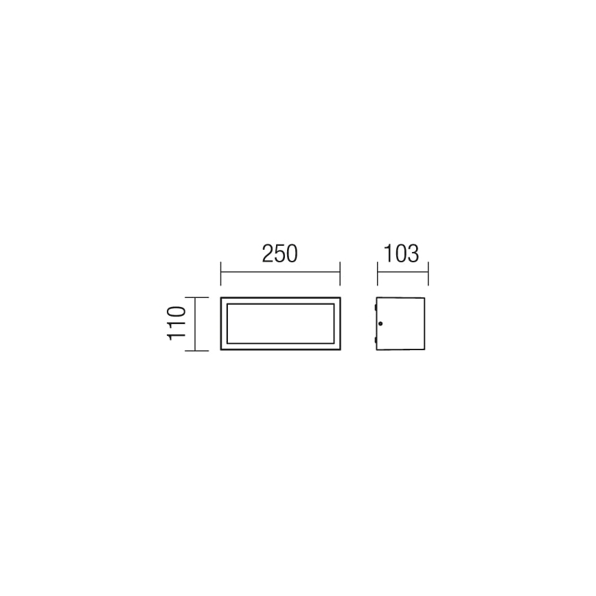 Redo 9897 - Уличный настенный светильник BRICK 1xE27/23W/230V IP54 коричневый