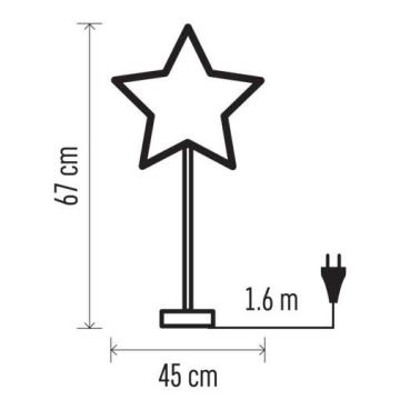 Рождественское украшение 1xE14/25W/230V ⌀ 45 см белое