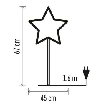 Рождественское украшение 1xE14/25W/230V ⌀ 45 см золотое