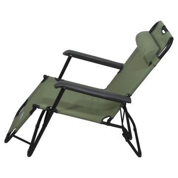 Розкладне крісло регулювальне зелений/чорний