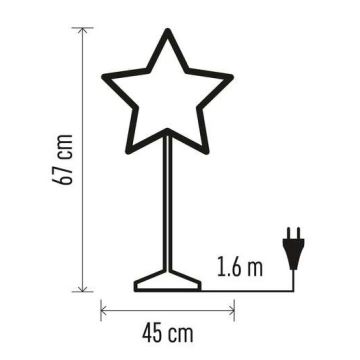 Різдвяна декорація 1xE14/25W/230V з діаметром 45 см золотий