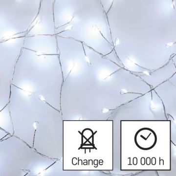 Різдвяна LED гірлянда 100xLED/3xAA 2,7 м холодний білий