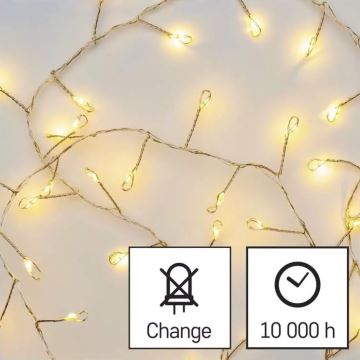 Різдвяна LED гірлянда 100xLED/3xAA 2,7м теплий білий