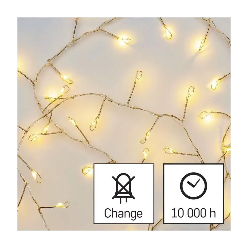 Різдвяна LED гірлянда 100xLED/3xAA 2,7м теплий білий