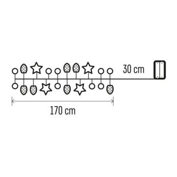 Різдвяна LED гірлянда 20xLED/2м