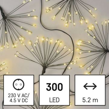 Різдвяна LED гірлянда 300xLED/8,2м тепле біле світло