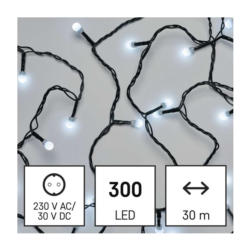 Різдвяна вулична світлодіодна гірлянда 300xLED/35м IP44 холодний білий