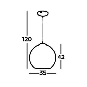 Searchlight - Подвесная люстра BALLS 1xE27/60W/230V латунь