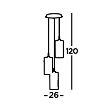 Searchlight - Подвесная люстра DUO 3xE14/60W/230V антрацит