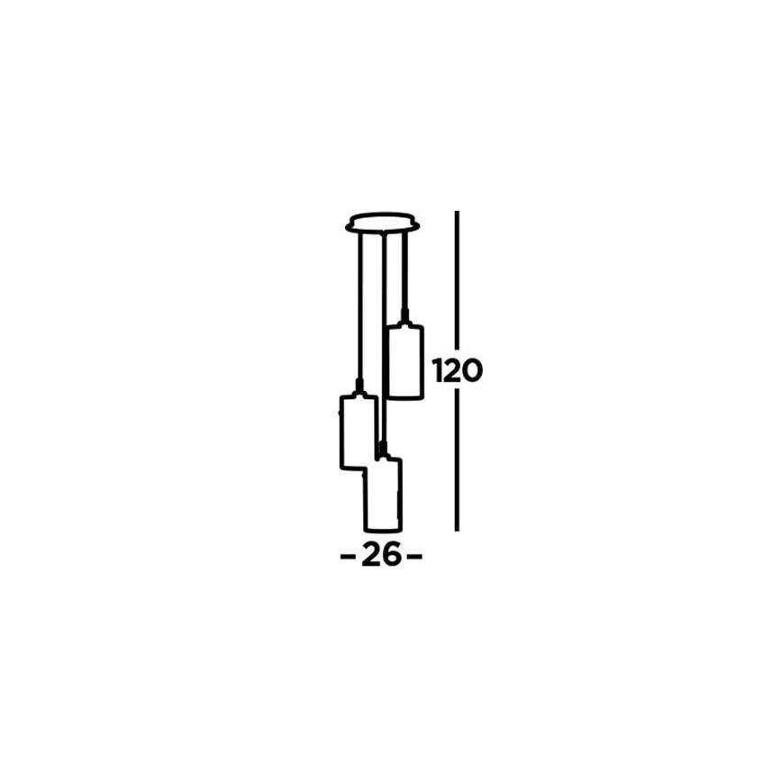 Searchlight - Подвесная люстра DUO 3xE14/60W/230V антрацит