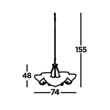 Searchlight - Люстра на ланцюгу WINDSOR 8xE14/40W/230V хром