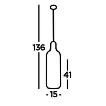 Searchlight - Підвісна люстра PIPETTE 1xE27/60W/230V матовий