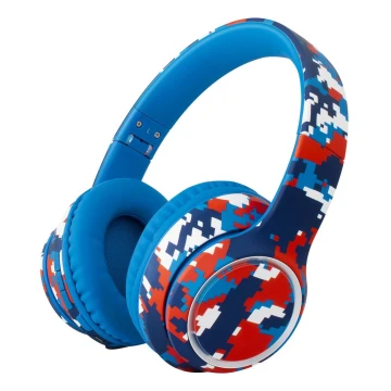 Sencor - Бездротові навушники з мікрофоном 3,7V/400 mAh синій/червоний