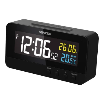 Sencor - Цифровий годинник з будильником і термометром 230V/1xCR2032