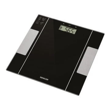 Sencor - Умные напольные фитнес-весы 1xCR2032 черный