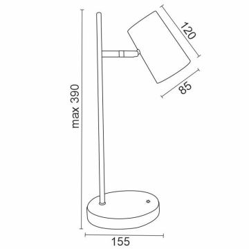 Сенсорна настільна LED лампа з регулюванням яскравості ALICE LED/5W/230V білий