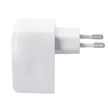 Адаптер зі швидкою зарядкою 2xUSB-C 36W білий