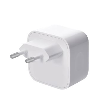 Адаптер зі швидкою зарядкою 2xUSB-C 36W білий