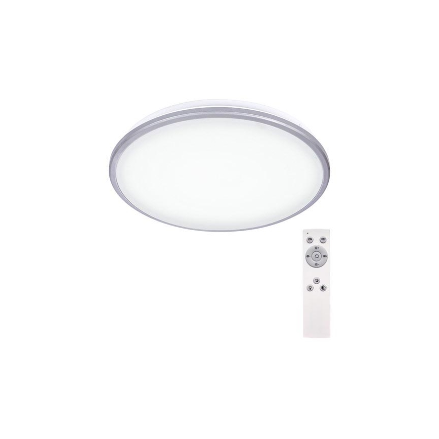 Solight WO761 - Светодиодный диммируемый потолочный светильник SILVER LED/24W/230V + ДУ