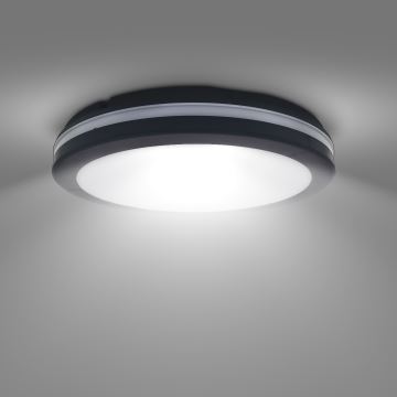 Светодиодный уличный потолочный светильник с регулированием яркости LED/18W/22W/26W/230V 3000/4000/6500K IP65 черный