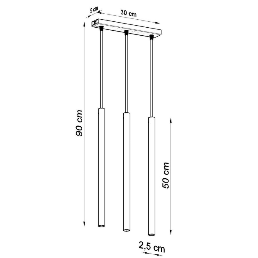 Подвесная люстра PASTELO 3xG9/8W/230V черный