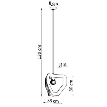 Люстра на тросе TRES 1xE27/60W/230V белая