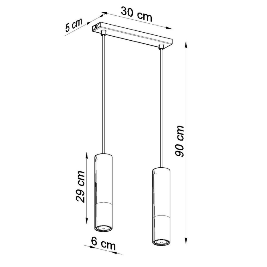 Подвесная люстра LOOPEZ 2xGU10/10W/230V черный/медный