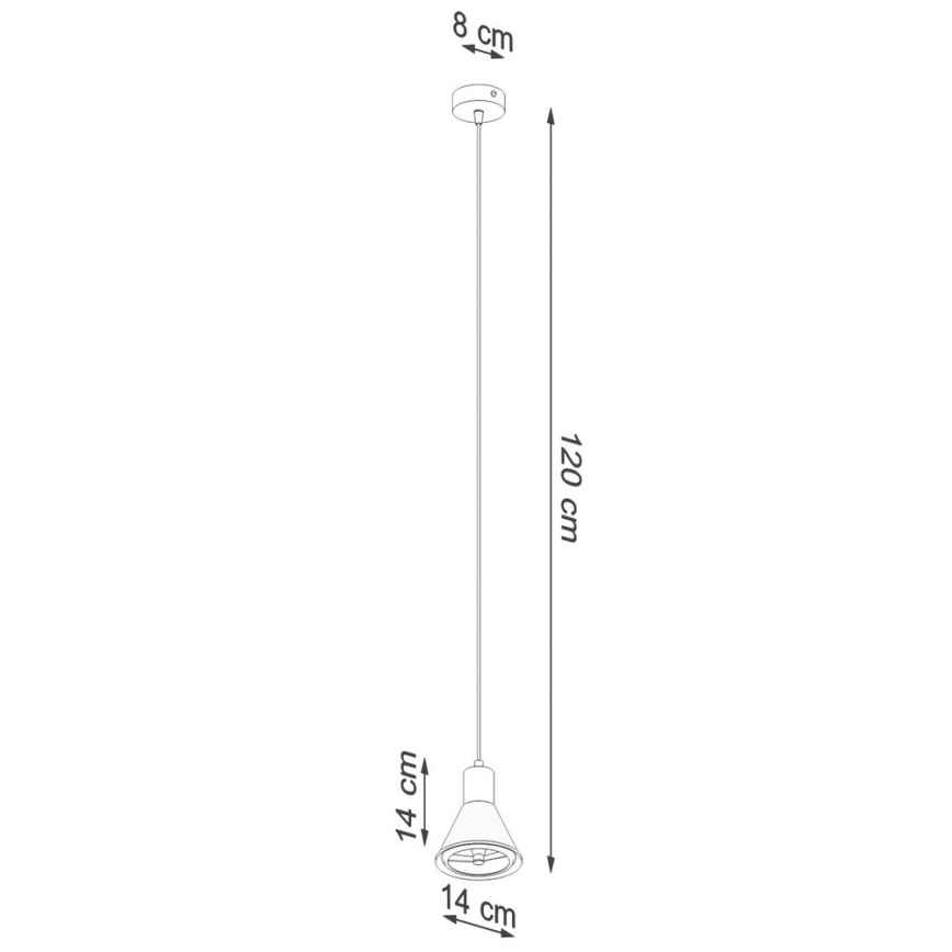 Люстра на тросе TAZILA 1xES111/60W/230V белая