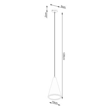 Подвесная люстра LOGE 1xE27/15W/230V бетон