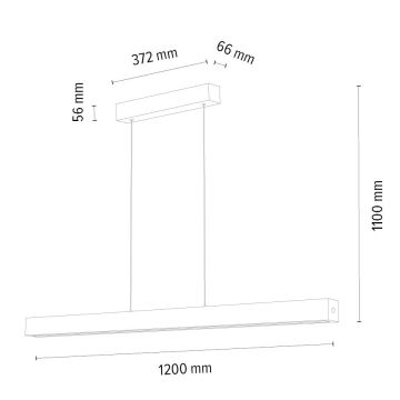 Світлодіодна підвісна люстра з регулюванням яскравості LEON 3xLED/18W/230V дуб – FSC сертифіковано