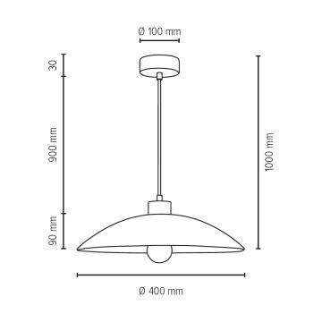 Подвесная люстра JONA 1xE27/60W/230V береза - сертифицировано FSC