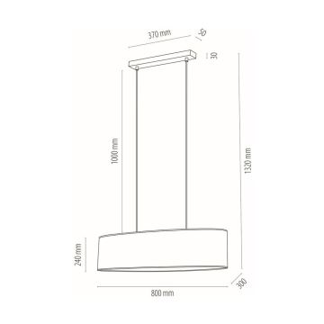 Підвісна люстра DOVE 2xE27/40W/230V дуб – сертифіковано FSC