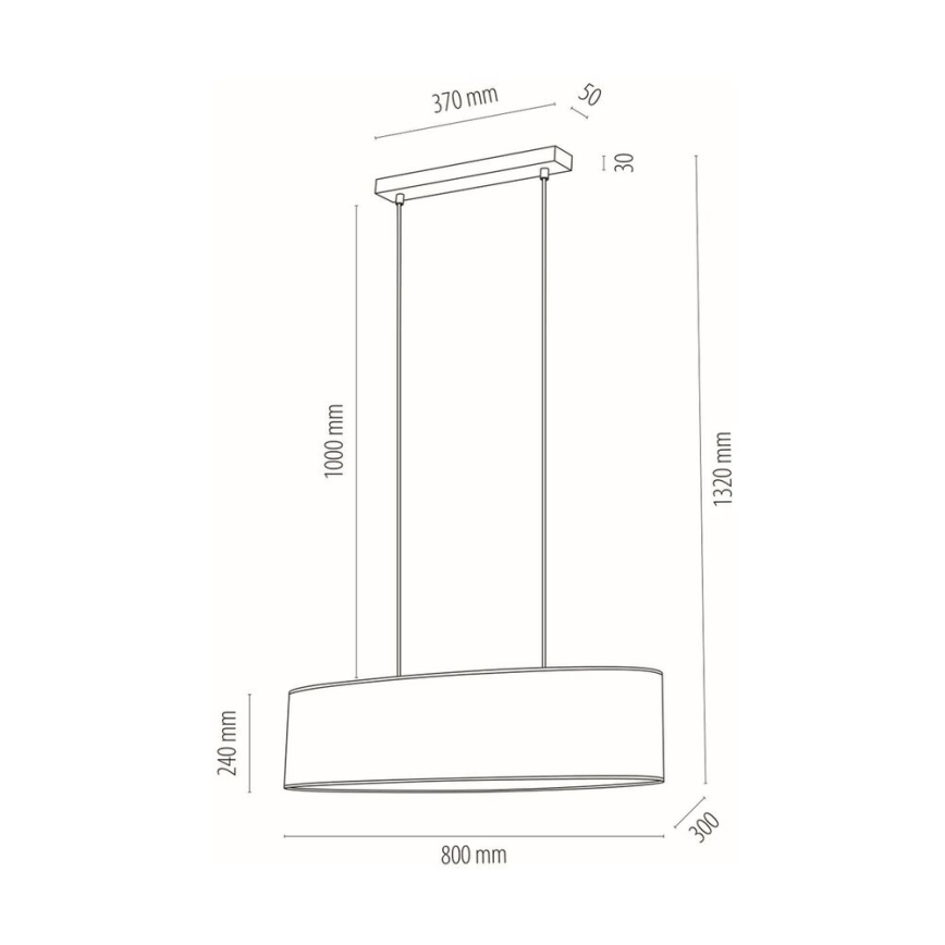 Підвісна люстра DOVE 2xE27/40W/230V дуб – сертифіковано FSC