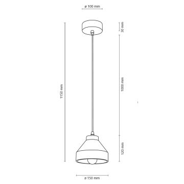 Подвесная люстра TRISTAN 1xE14/40W/230V дуб - сертифицировано FSC