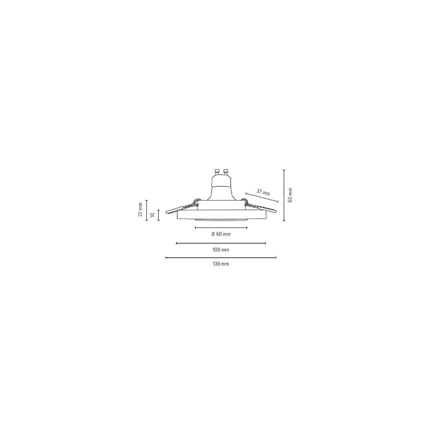 НАБОР 3x Светодиодный встроенный светильник VITAR 1xGU10/5W/230V бетон - сертифицировано FSC