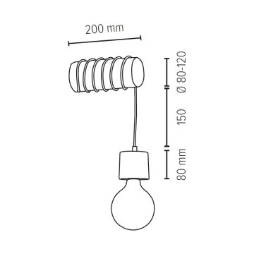 Настінний світильник TRABO 1xE27/60W/230V сосна – сертифіковано FSC