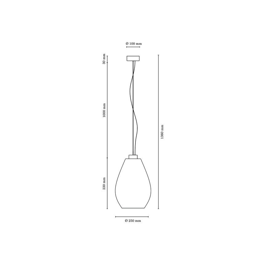 Подвесная люстра PIRO 1xE27/60W/230V бук - сертифицировано FSC