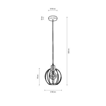 Подвесная люстра BERIS 1xE27/60W/230V - сертифицировано FSC