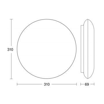 STEINEL 057589 - LED Вуличний стельовий світильник з датчиком QUATTRO LED/14W/230V IP54 4000K