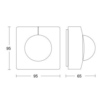 Steinel 058258 - Датчик руху IS 345 V3 KNX IP54 прямокутний білий