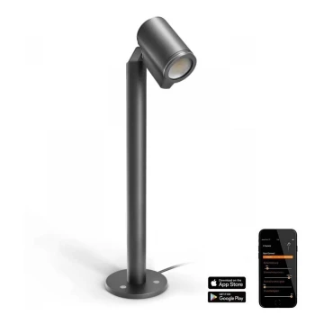 Steinel 058678 - Светодиодная уличная лампа с датчиком освещенности SPOT WAY 1xGU10/7,86W/230V IP44 антрацит