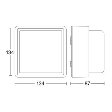 Steinel 078645- LED Вуличний настінний світильник з датчиком L 845 SC 9W/230V 3000K IP44 антрацит