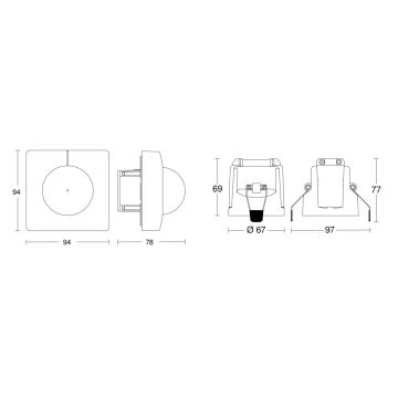 Steinel 079673 - Датчик руху IS 345 COM1 230V білий